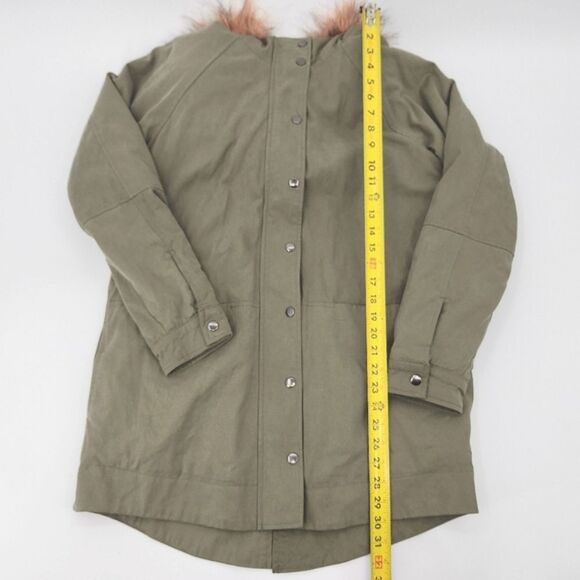 Willow & Clay Anorak Coat Parka Womens Medium Detachable Faux Fur Hood Winter - Picture 5 of 10